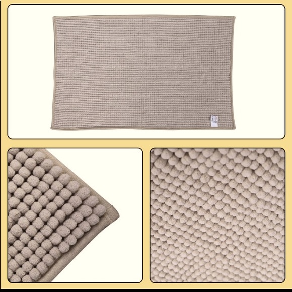 HOMESMART Tan Nude Chenille Bathmat (100% Microfiber, 19.6x31.5) - Picture 5 of 7